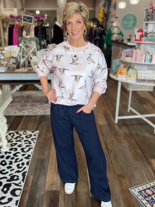 Barrel Leg Mid-Rise Sweatpants