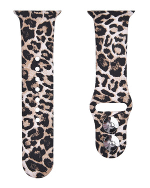 Leopard Cheetah Animal Silicone Apple Watch Band