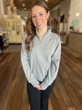 Long Sleeve Plush Half-Zip Fleece Pullover
