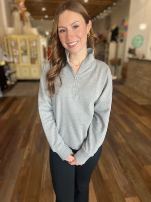 Long Sleeve Plush Half-Zip Fleece Pullover