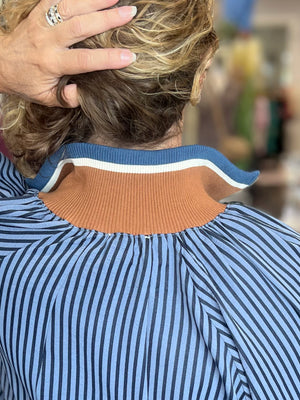 The Camden Striped Half-Zip Top