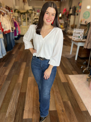 The Perfect Blouse in Black or Ivory