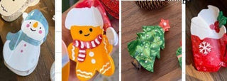 Christmas Tree Santa Snowman Hair Claw Clips