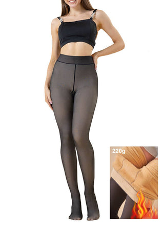 Sheer Fleece Lined Tights -Nude or Black