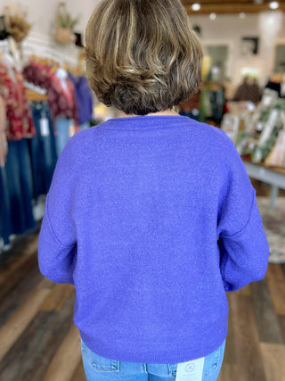 Relaxed Fit Button-Down Cardigan Sweater