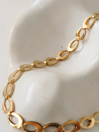 Thessaly 18K Gold Non-Tarnish Oval Link Chain Necklace