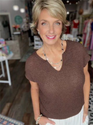 Coffee Date Sweater Top
