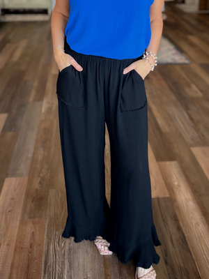 Ruffle Hem Pants