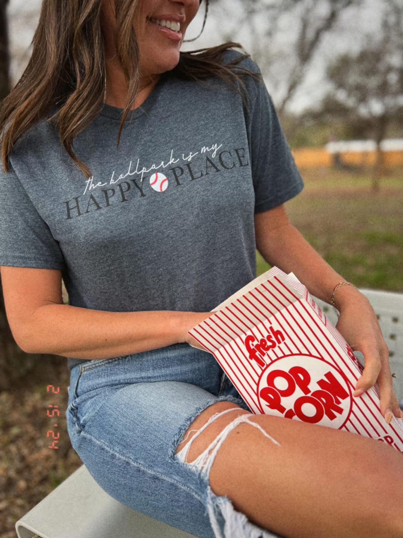 Happy Place Baseball Graphic Tee