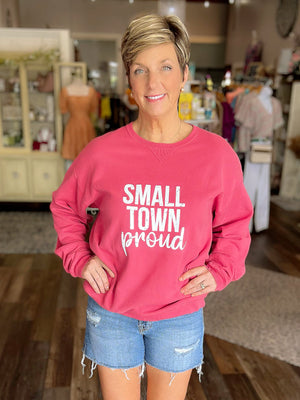 Small Town Proud Sweatshirt in Regular or Curvy - Summer Edition