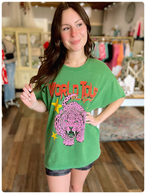 World Tour Leopard Mineral Tee