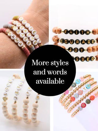 Gold Faith Word Bracelets – Christian Gift