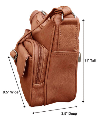 Crossbody Shoulder Bag with Front Organizer