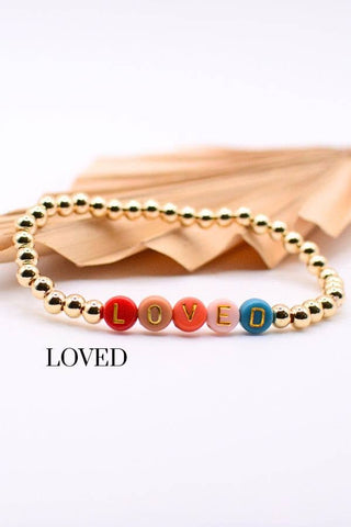 Christian Word Bracelets – Loved & Grace, Faith Jewelry Gift