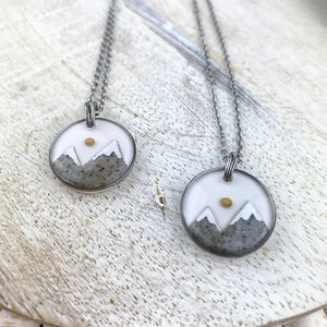 Mountain Mover Necklace in Gold or Silver