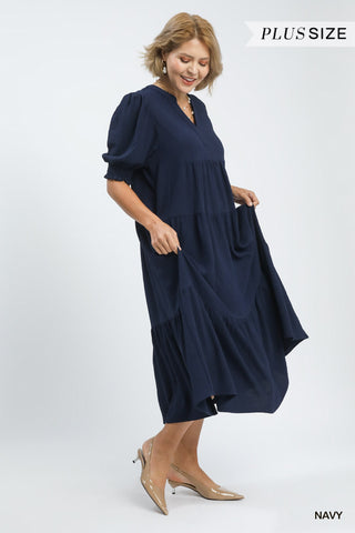 Simply Navy Curvy Midi Dress