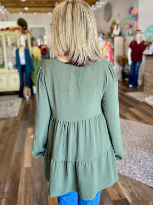 Lucy Long Sleeve Tiered Top