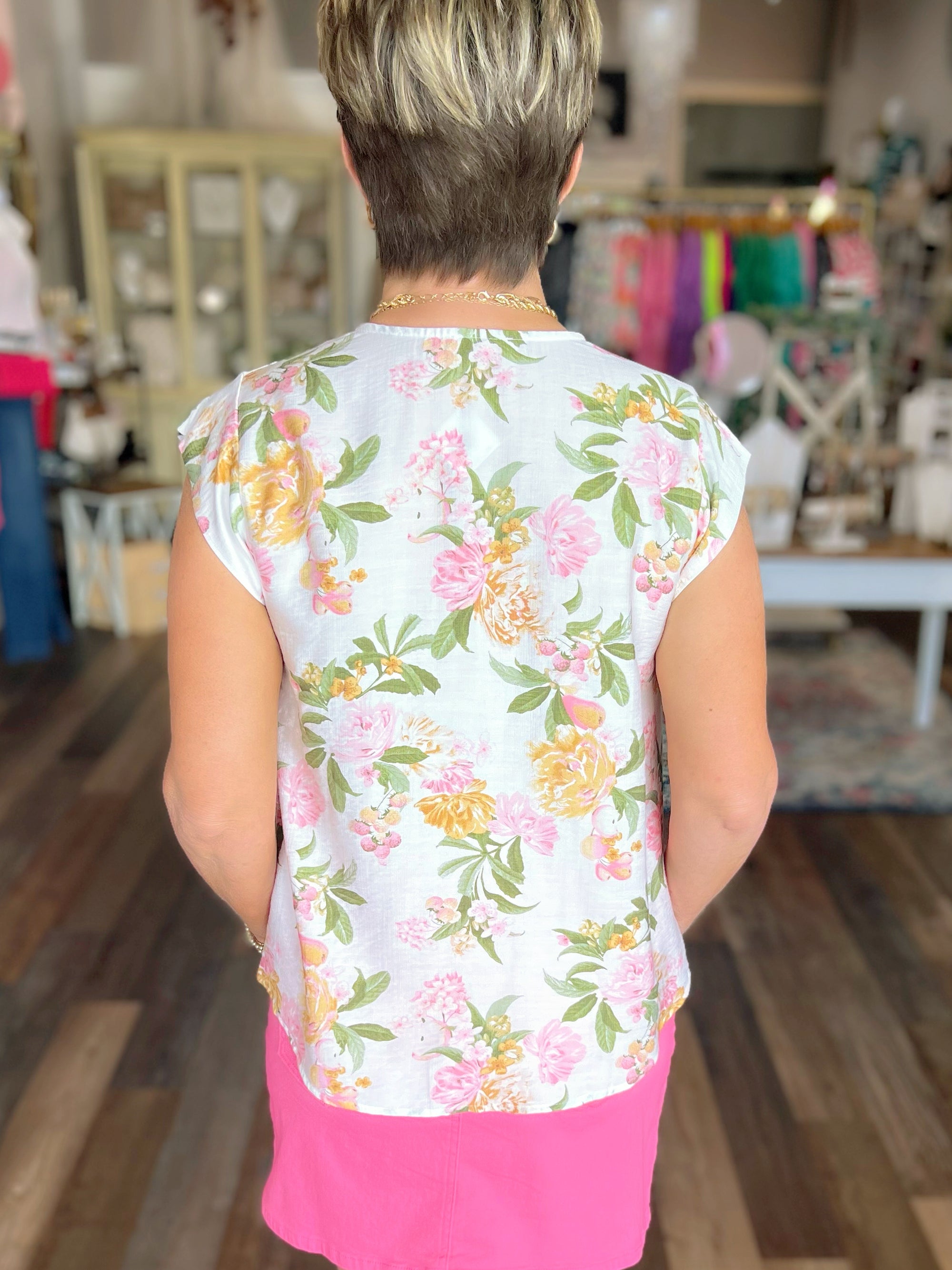 Shades of Soft Floral Print Top