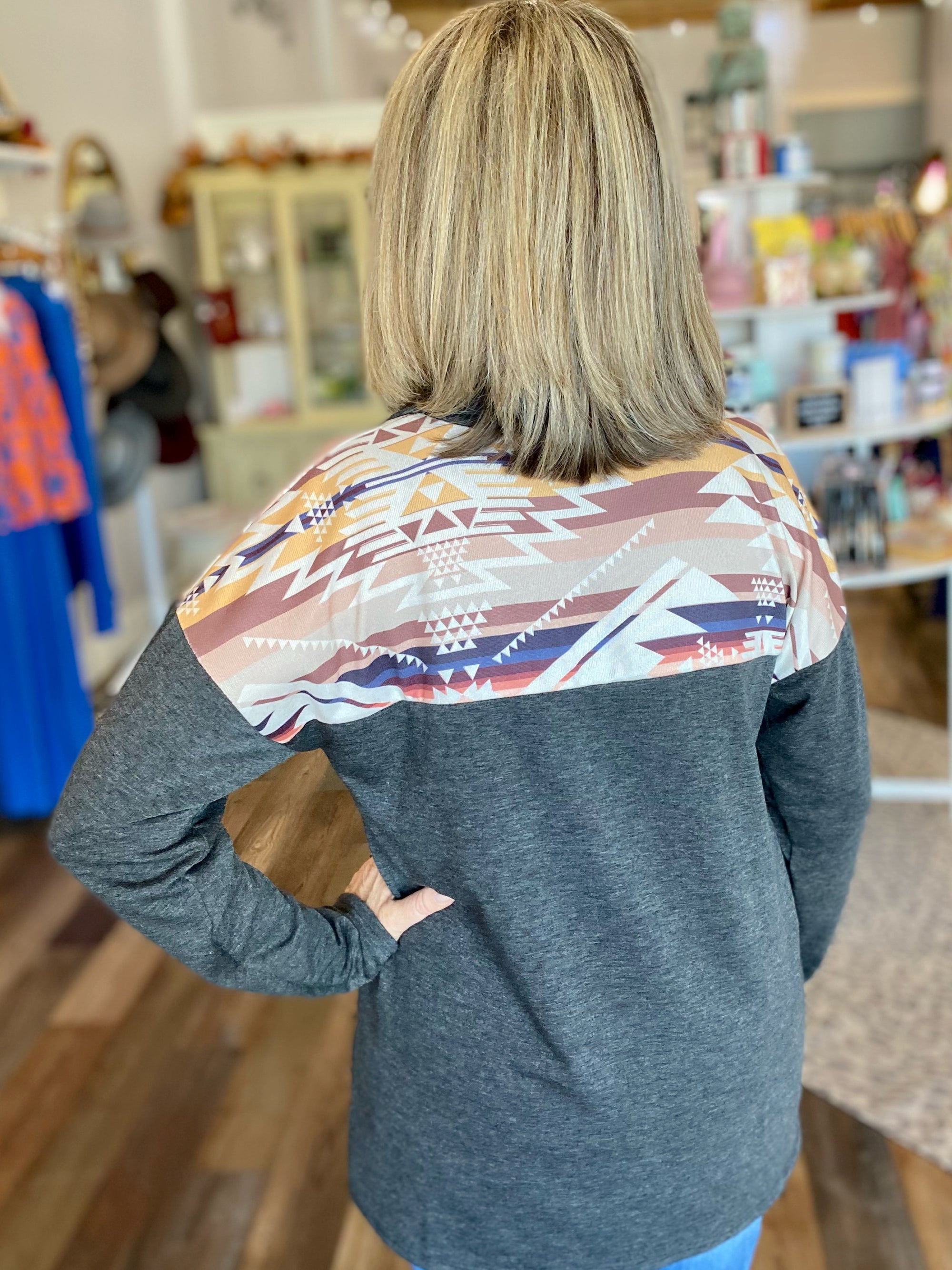 Aztec 1/4 Zip Pullover
