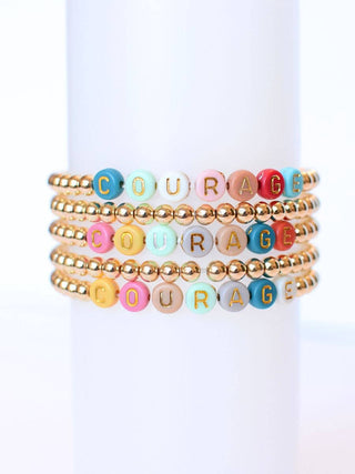 Courage Bracelet - Inspirational Jewelry, Faith Gift, Gold