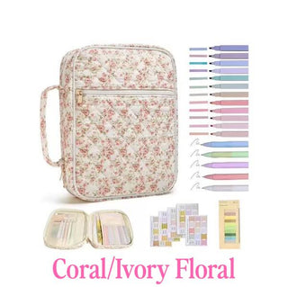 Quilted Floral Bible Cover Set