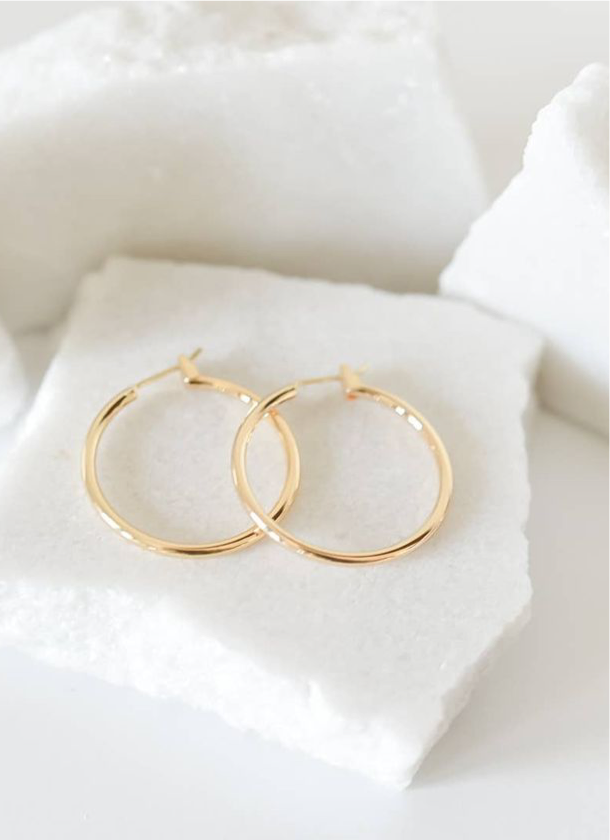 The Michelle 18k Gold Plated Hoops