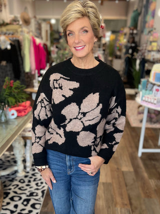 Floral Knit Sweater