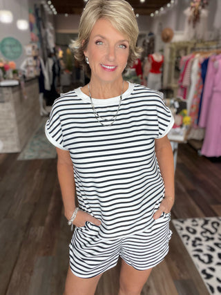 The Boardwalk Stripe Lounge Shorts