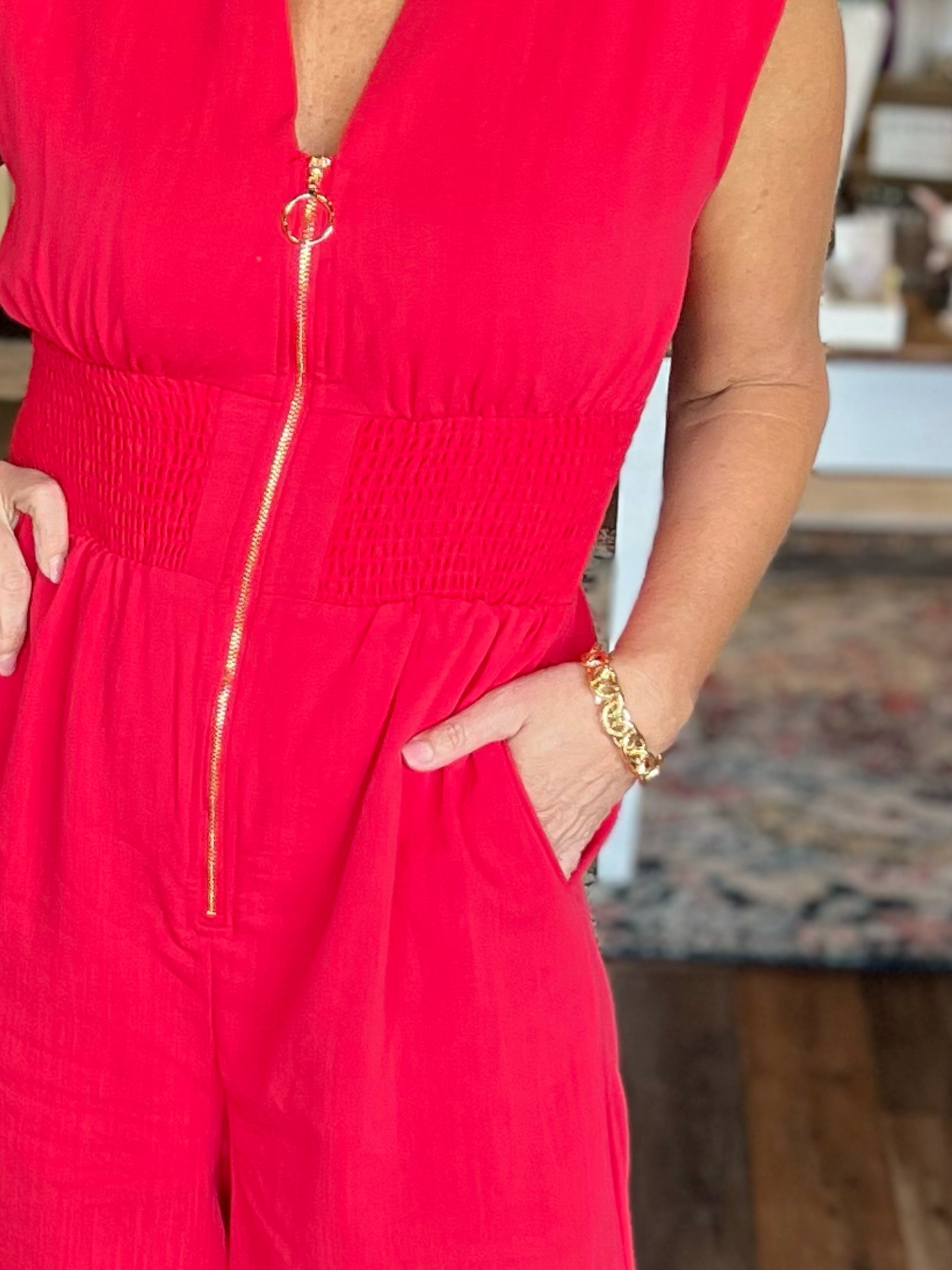 So Good Jumpsuit in Red