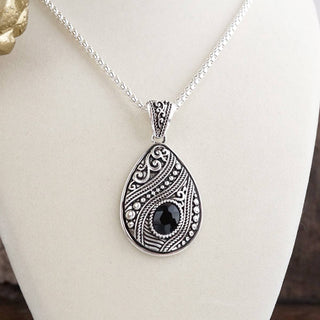 Timeles Whispers Boho Teardrop Pendant Necklace