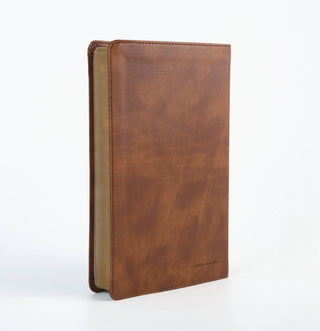 The KJV Study Bible - Chestnut Brown with Fish Engraved