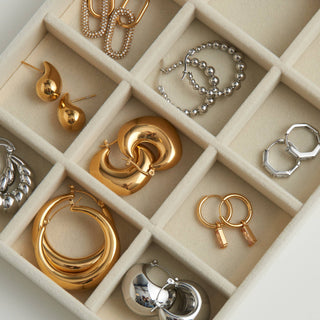 Bubble Hoops - Narelle Waterproof Hoops in 18K Gold + Steel