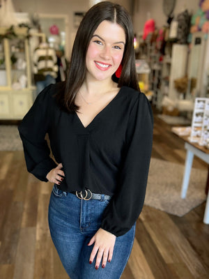 The Perfect Blouse in Black or Ivory