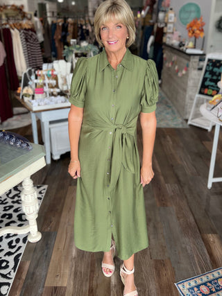 Olive You Always Midi Dress