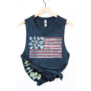 American Flag Vintage Graphic Tank Top