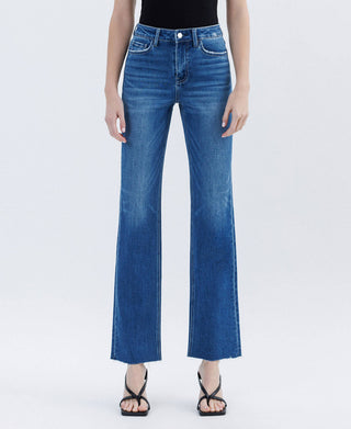 Clean Cut Raw Hem Jeans by Flying Monkey
