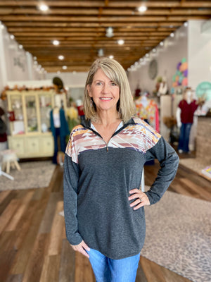 Aztec 1/4 Zip Pullover