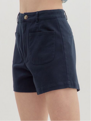 Classic Trouser Shorts in Navy or Green