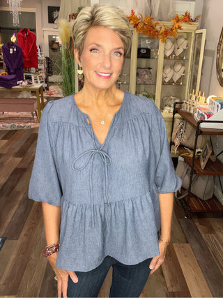 The Willow Tie-Front Blouse