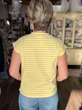 Striped Cap Sleeve Top