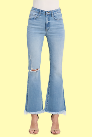 Carmen Crop Flare with Knee Slit