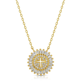 Shimmering Cross Necklace
