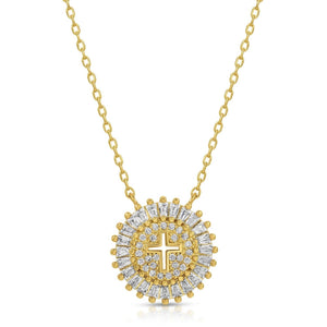 Shimmering Cross Necklace