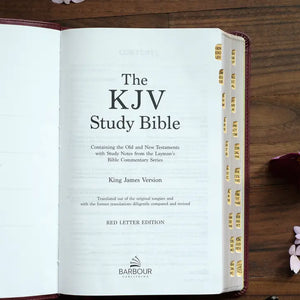 KJV Study Bible - Crimson Bouquet