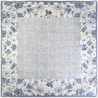 Silk Feel Vintage Floral Pattern Print Square Scarf