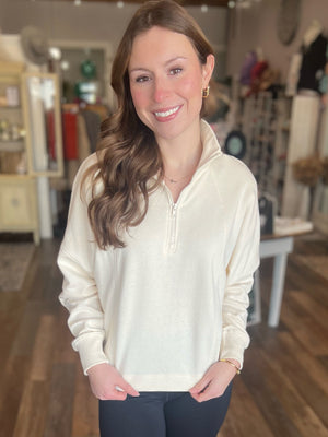 Long Sleeve Plush Half-Zip Fleece Pullover
