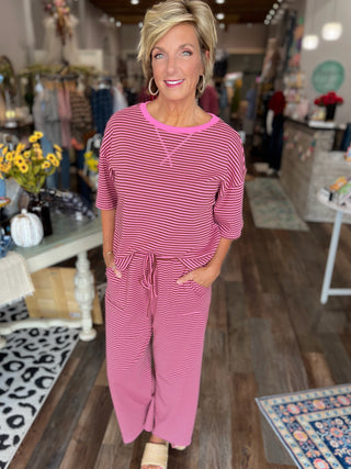 Easy Breezy Set in Pink and Brown - RESTOCK - NEW COLOR!