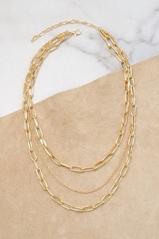 Layla Layered Gold Tone Chain Necklace
