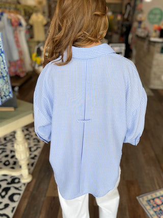 Textured Woven Button Down Shirt