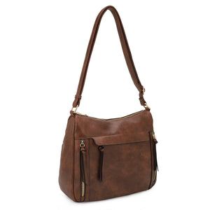 Clara Women Multi Pocket Slouchy Crossbody Bag